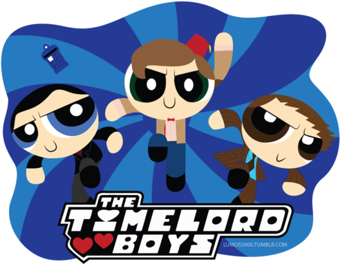 Time Lord Boys \ Doctor Who Powerpuff Girls Mashup - Doctor Who Powerpuff Girl (500x386)