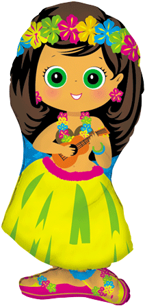 Cute Hawaiian Cliparts - Luau Girl (480x480)