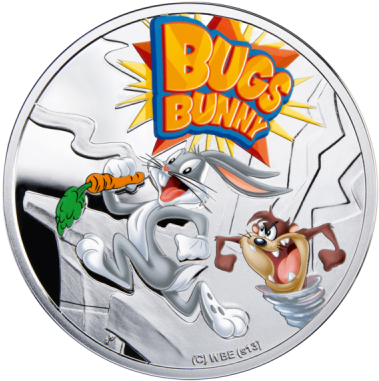 Niue 2013 1$ Bugs Bunny Cartoon Characters Proof Silver - Looney Tunes Bugs Bunny Unisex Sport Metal Wrist Watch-rare (400x400)