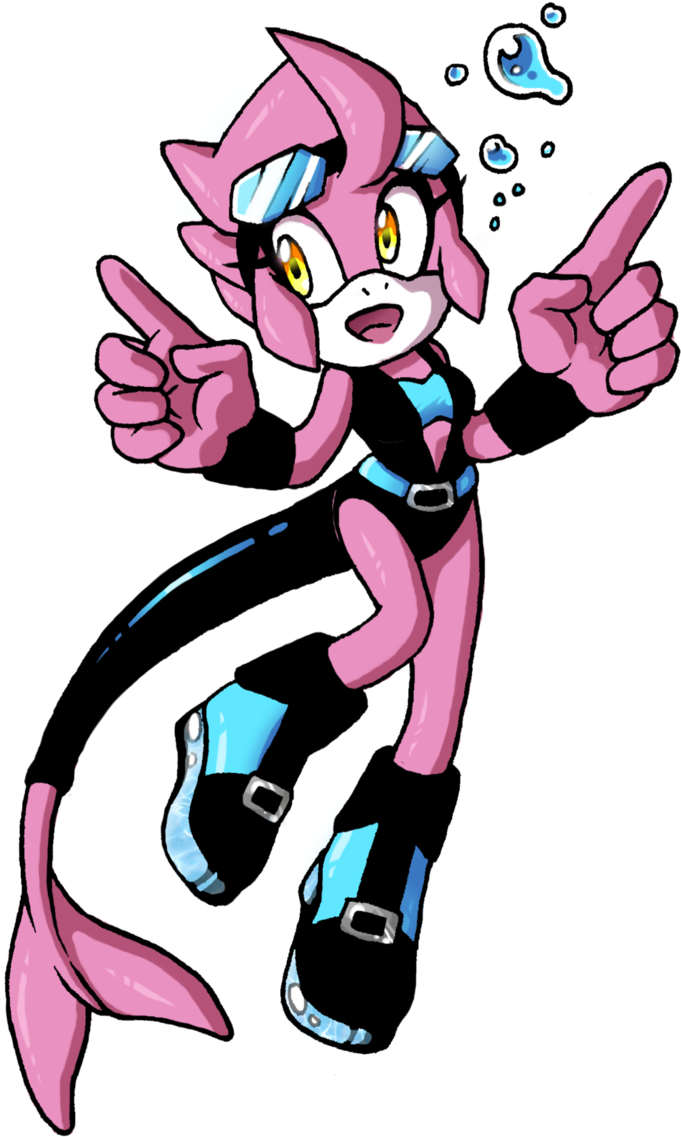 Amity The Dolphin By Starcanyon - Amity The Dolphin Sonic (695x1149)