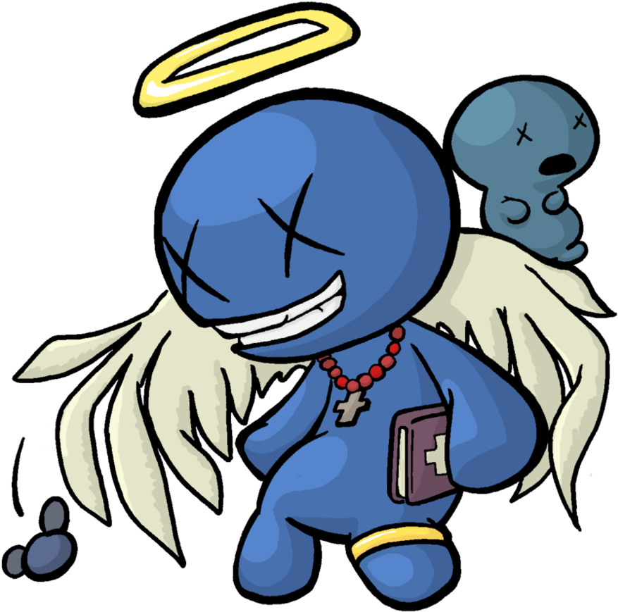 Pretty Good Blue Baby Run By Vhsdraws - Binding Of Isaac Blue Baby Art (884x903)