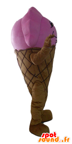 Mascotte De Cornet De Glace Géant, Marron Et Rose - Gelato (600x600)