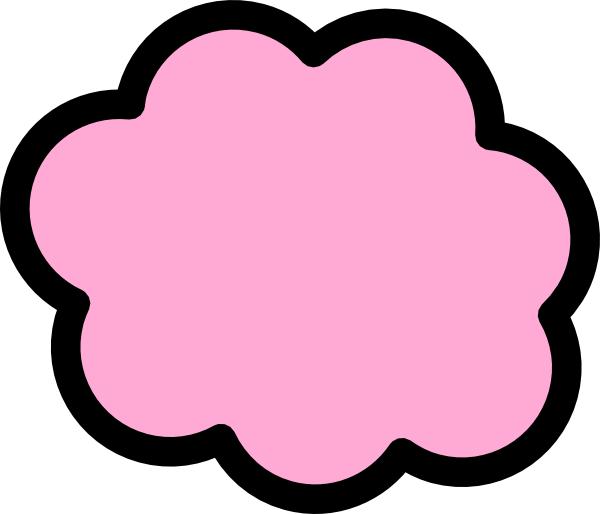 Light Pink Cloud Clip Art (600x514)