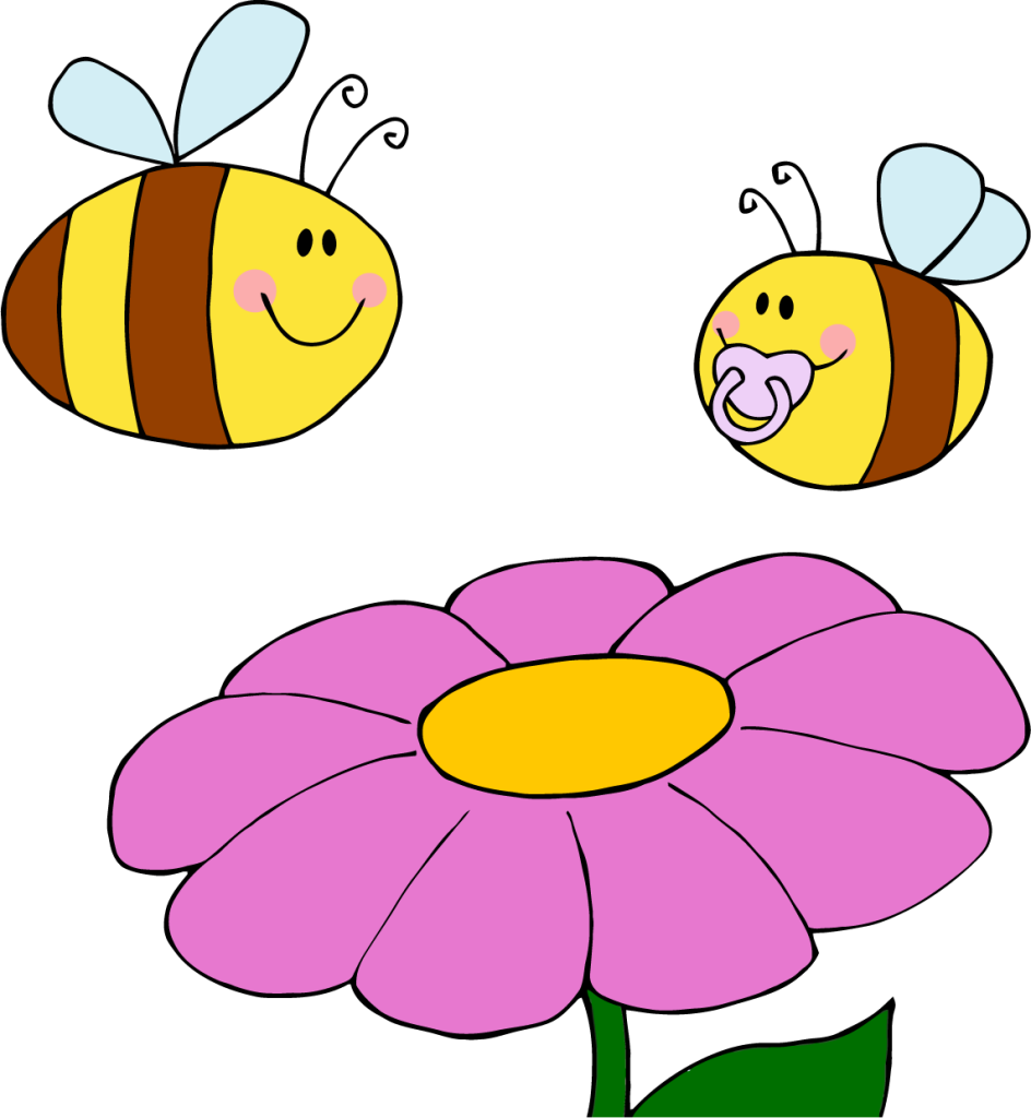 Learn Mandarin Chinese Basic Conversation With Affy - Bee And Flower Cartoon (944x1024)