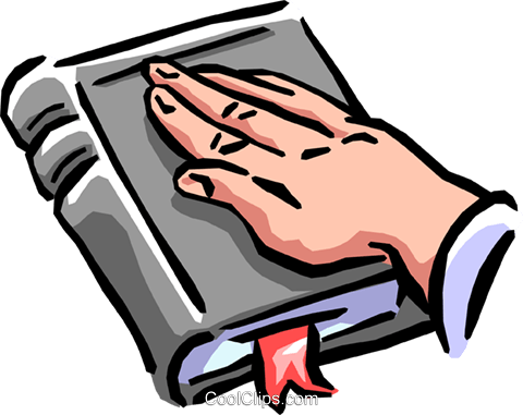 Swearing Cliparts - Hand On A Bible (480x381)