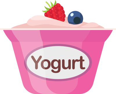 Industrial Clipart Food Industry - Transparent Background Yogurt Clipart (400x325)