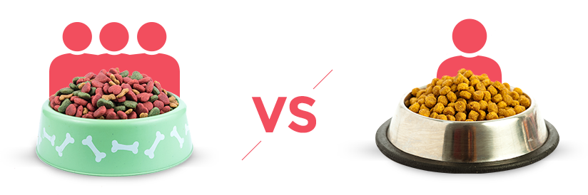 Multi-colored Dry Pet Food Outscored Brown Kibble Three - Strawberry (824x274)