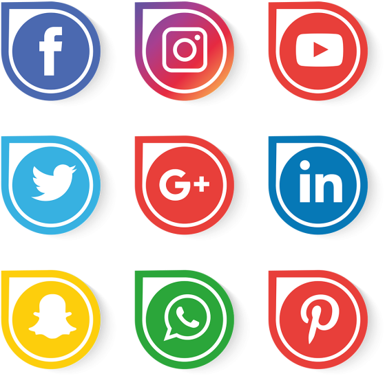 Social Media Clip Art Portable Network Graphics Computer - Social Media Icons Png (640x640)