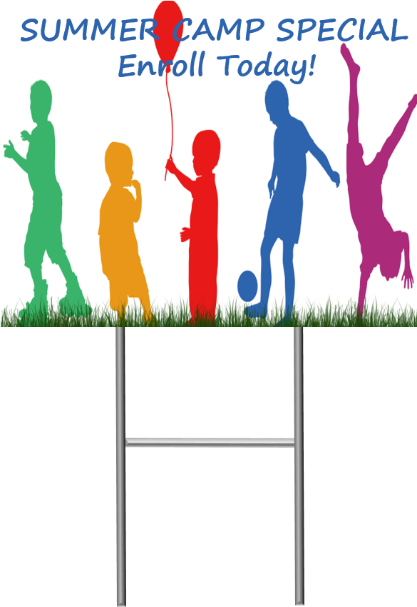 Summer Camp Yard Sign - Summer Camp Yard Sign (596x857)
