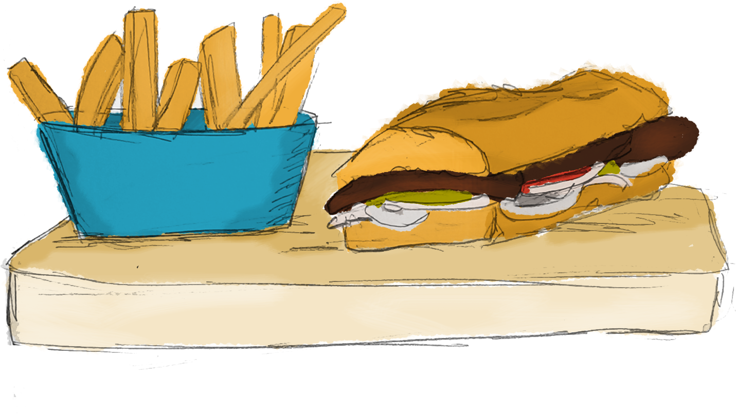 Food Illustration Ireland - French Fries (1447x1024)