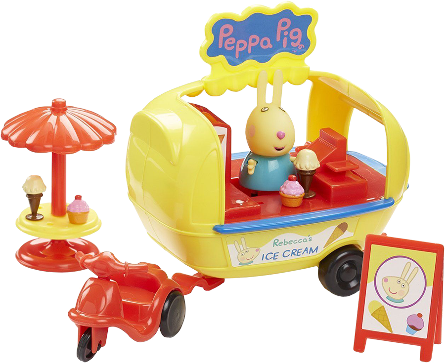 Holiday Time Ice Cream Van Playset - Peppa Pig Holiday Ice Cream Van (900x735)