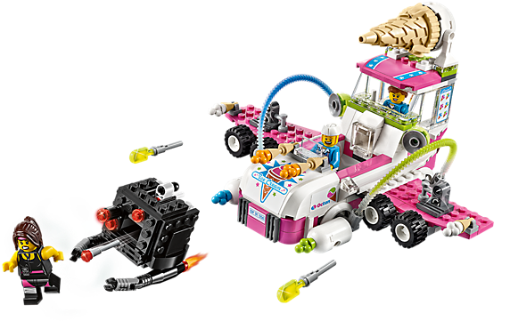 Convert The 2 In 1 Ice Cream Van Into A Flying Ice - Lego Movie Ice Cream Machine (600x450)