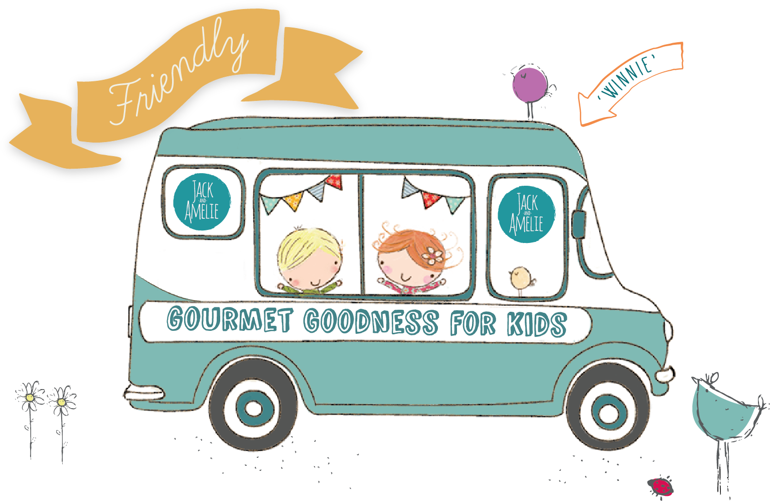 You Can Find Us In Our Vintage Ice Cream Van, Winnie, - Van (1718x1151)