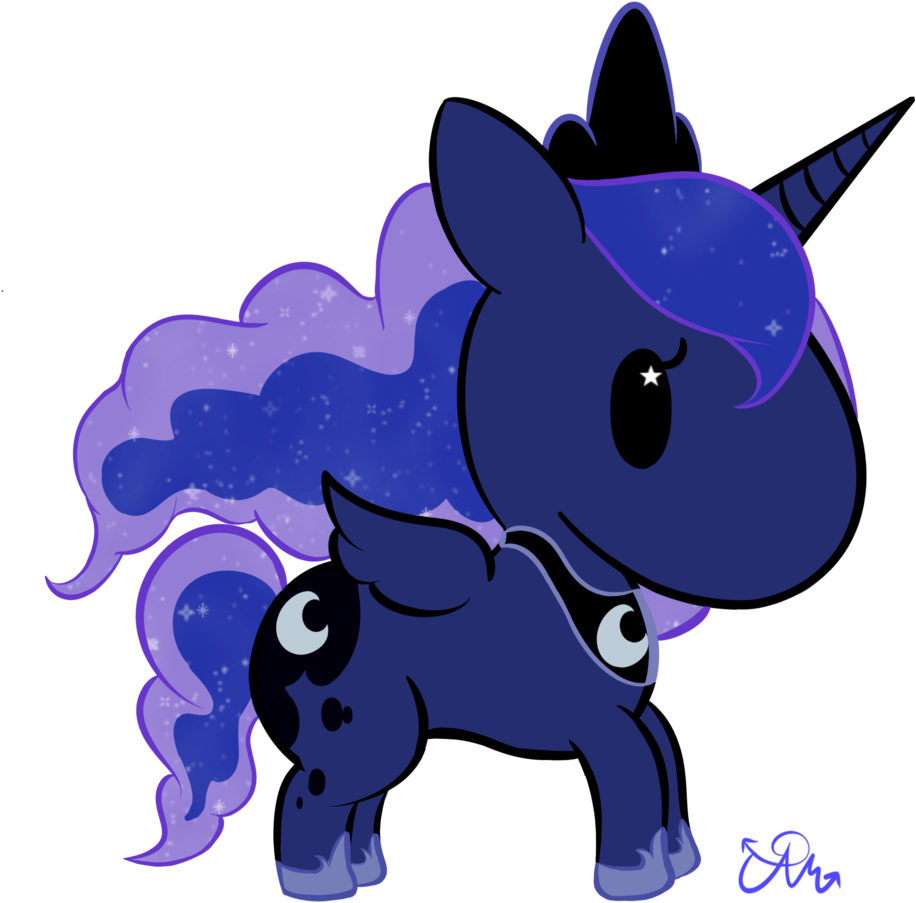 Tamurakitty, Princess Luna, Safe, Simple Background, - Cartoon (1009x1024)
