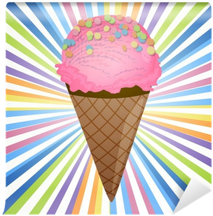 Fotobehang Vector Illustratie Van Pink Ice Cream • - Vector Graphics (400x400)