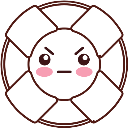 Float Lifeguard Kawaii Character - Vector Graphics (550x550)