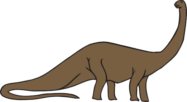 Dinosaur Clipart Brachiosaurus - Dinosaur With Long Neck And Tail (600x328)
