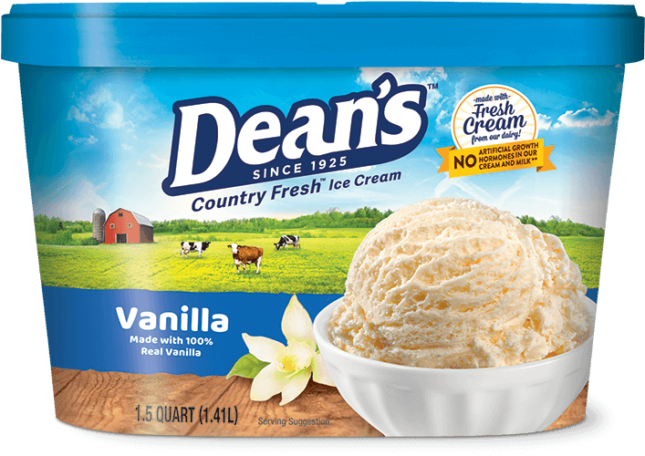 Ice Cream & Frozen Novelties - Dean's Ice Cream Vanilla (723x1190)