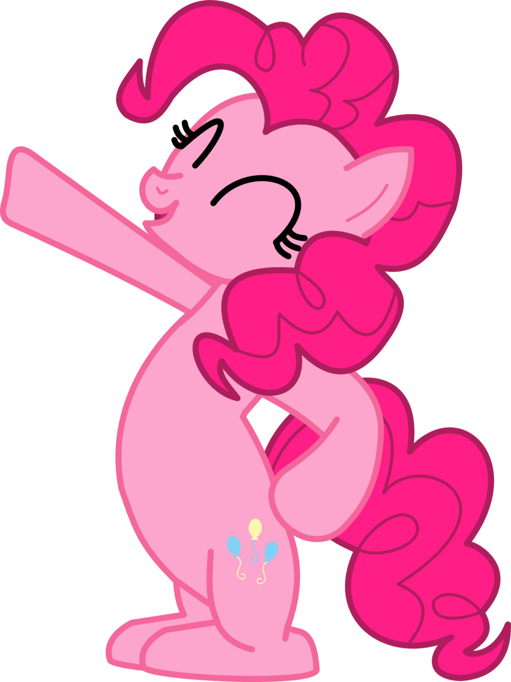 Pinkie Pie Cheer Vector By Perplexedpegasus Pinkie - Cartoon (1024x1367)