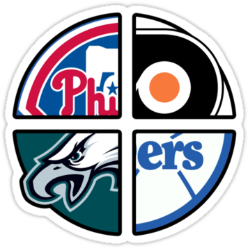 Here's A Little Lullaby From Every Philly Fan Everywhere - Philadelphia Sports Teams Logos (375x360)