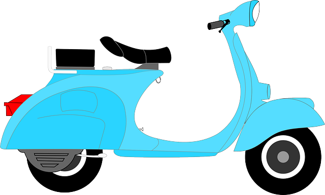 Scooter, Transportation, Driving, Delivery, Transport - Vespa Clip Art (640x385)