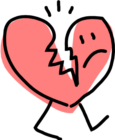 Did You Ask Your Crush To Be Your Valentine And They - Broken Hearted Clipart (404x480)