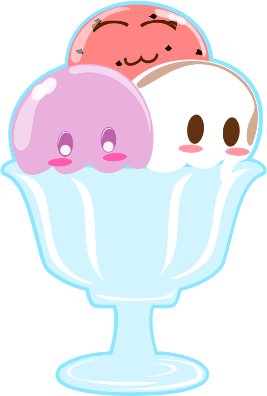 Cute Ice Cream By Danoodlebox On Deviantart - Digital Art (572x849)