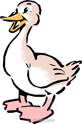 Pato Dos Desenhos Animados Livre De Direitos Vetores - Coloring Book (317x480)