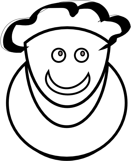 Brainy Man Black White Line Art 555px - Icon (555x588)