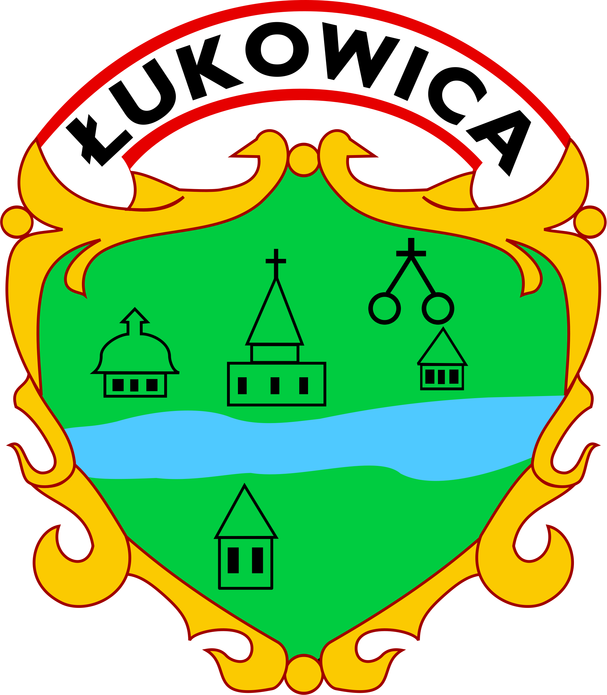 Coat Of Arms Of Łukowica, Poland - Gmina Łukowica Herb (2000x2290)
