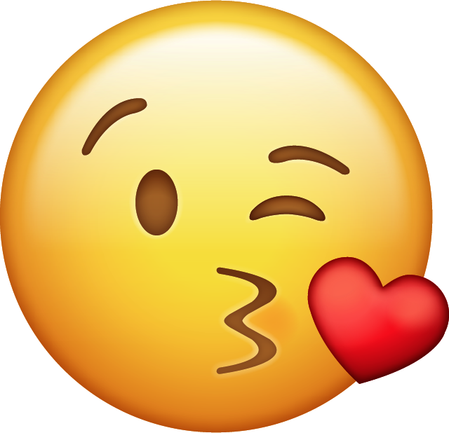 Kiss With Heart Iphone Emoji Jpg - Kiss Emoji Png (640x618)