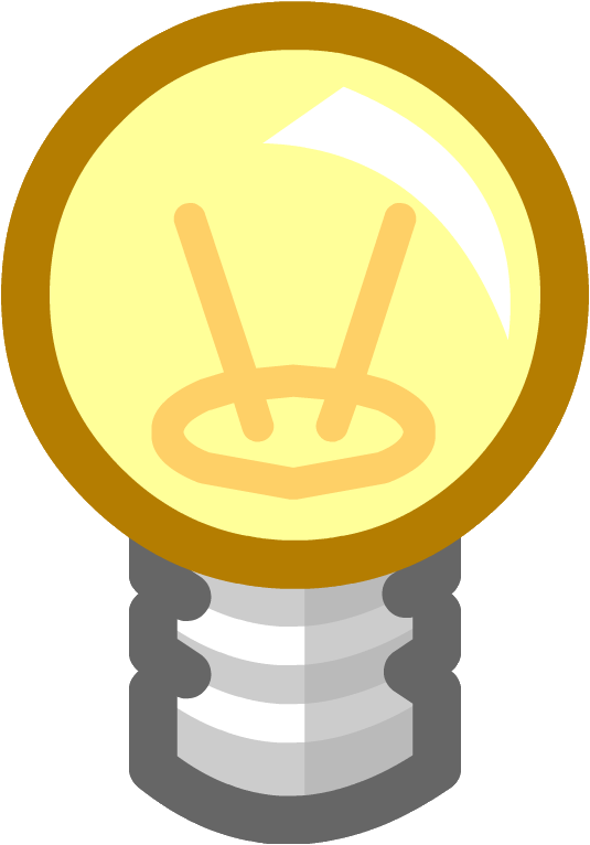 Lightbulb Emoticon - Club Penguin Entertainment Inc (535x766)