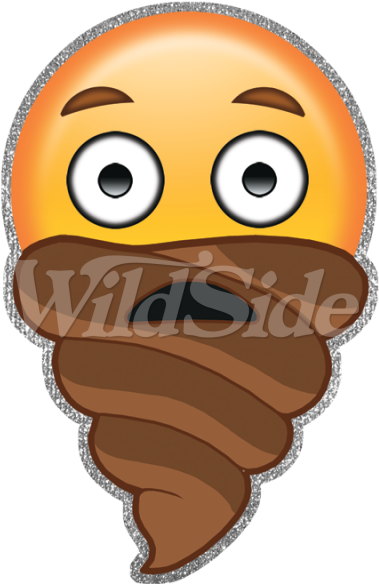 Nose Chocolate Ice Cream Emoji Database Of Emoji - Poop With A Beard (600x600)