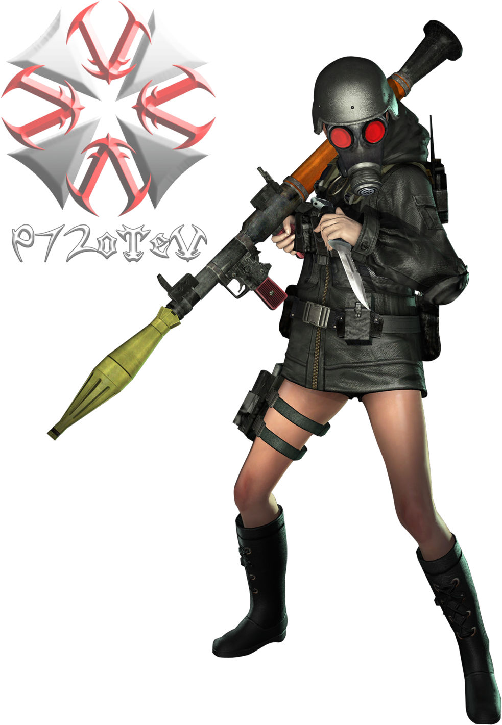 Hunk Resident Evil Rev2 Render Clipart - Resident Evil Lady Hunk Render ...