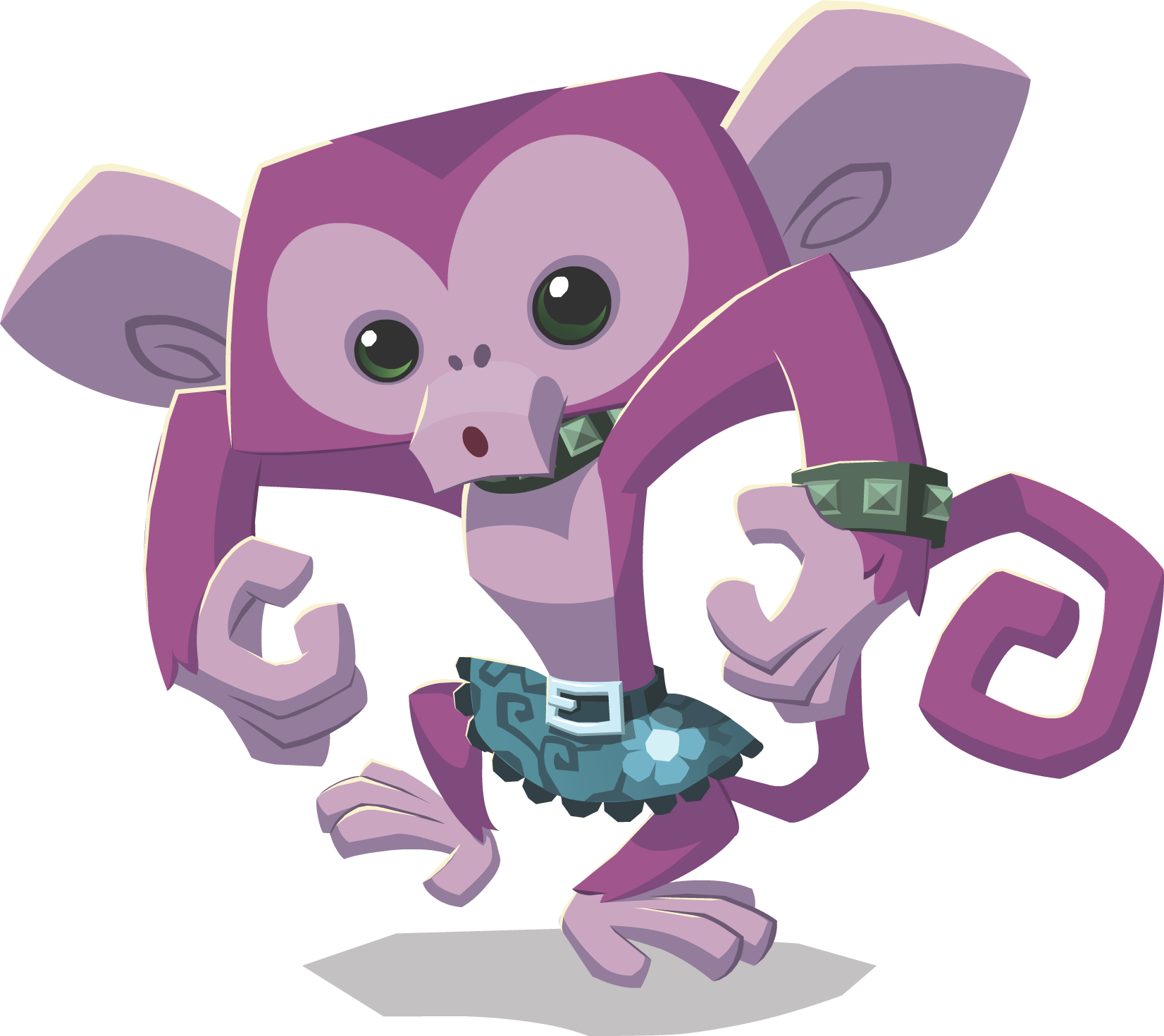Monkey Wearing Spikes - Animal Jam Monkey Png (1652x1471)