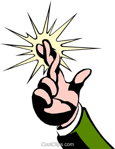 Clip Art Cross Your Fingers Cliparts Msr-7 - Fingers Double Crossed (371x480)