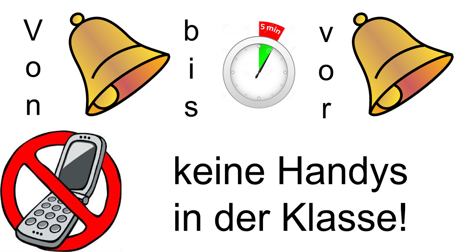 After The Bell Rings, I Greet My Students With "guten - Bell Clipart (1600x911)