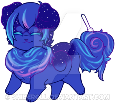 Galaxy Ice Cream By Shiberoll - Cartoon (400x341)