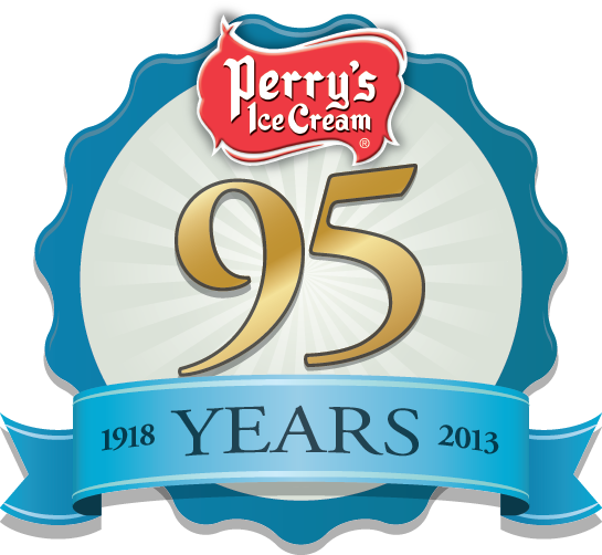 Perry's Ice Cream 95th Anniversary Logo - Perry's Ice Cream (545x502)