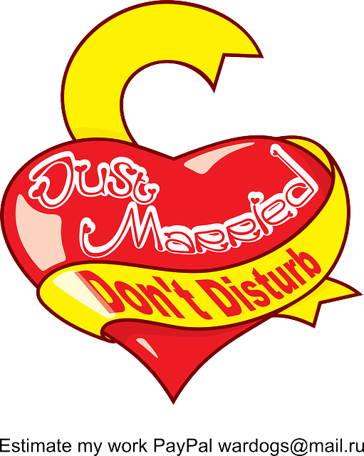 Wife Red, Sign, Wedding, Heart, Love, Valentine, Just, - Just Married Clipart (511x640)