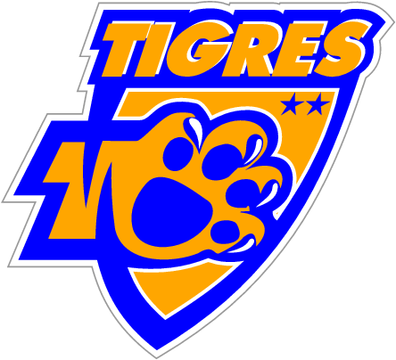 Tiger Football Clipart - Tigres Logo (465x423)