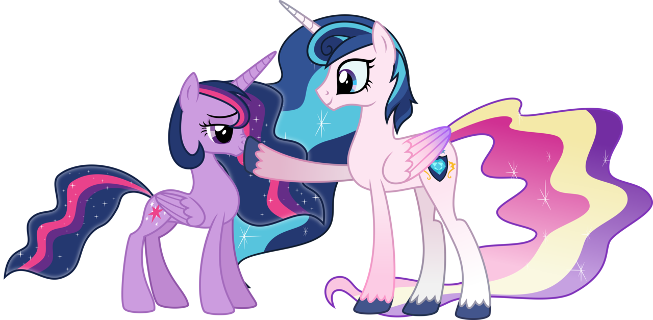 Alicorn, Ambiguous Gender, Artist - Twilight And Celestia Fusion (1280x627)
