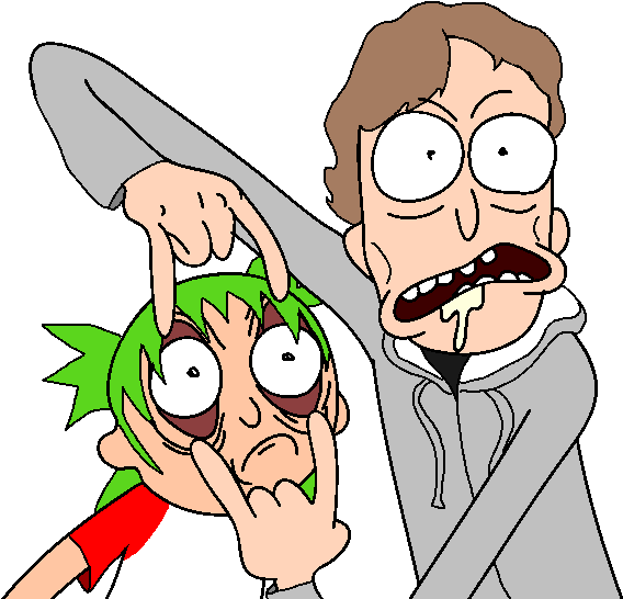 Holding A Rifle By Its Magazine This Irks Me - Rick And Morty Eye Edit (682x614)