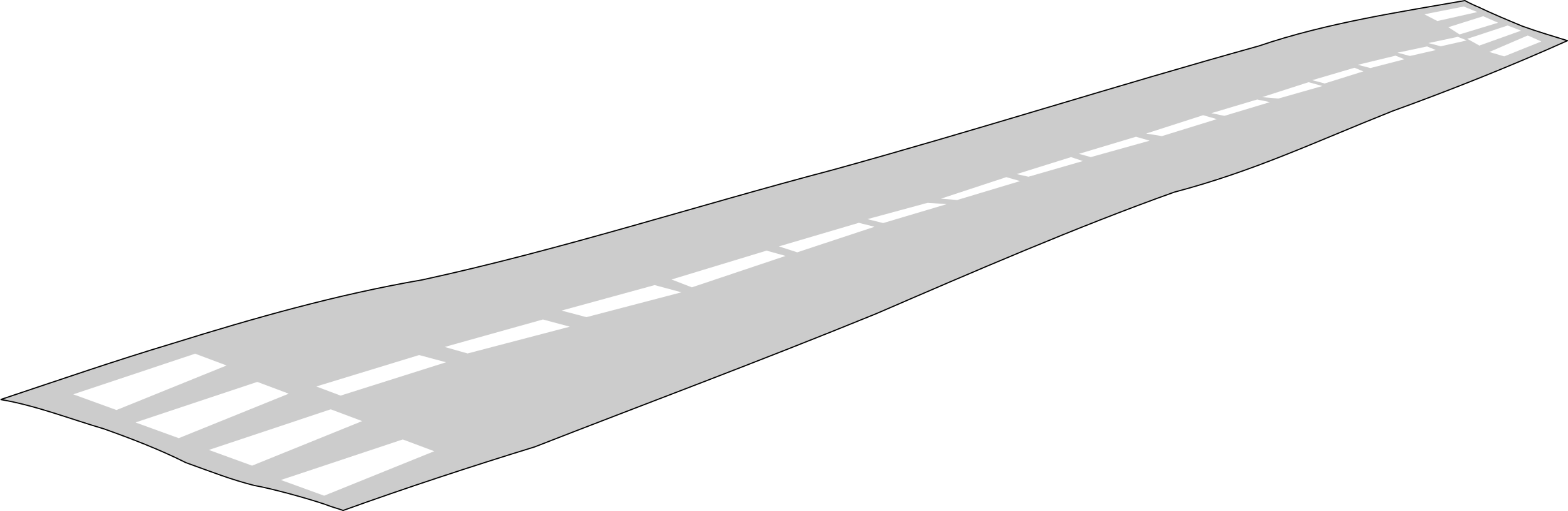 Runway Png - Cartoon Runway (2400x783)