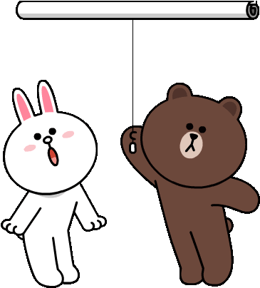 Brown & Cony's Big Love Stickers - Big Love Gif (480x410)