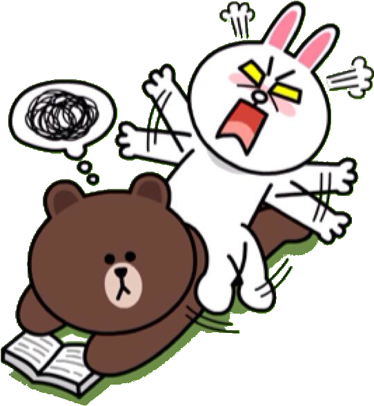 Our Journey Of Love ~ Looking Back - Line Bear And Rabbit (622x640)