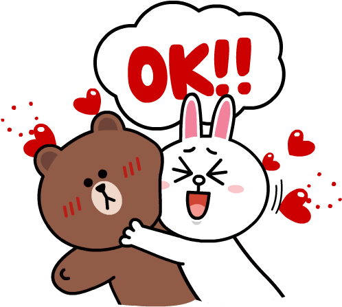 Brown & Cony Sweet Love - Cartoon (618x618)