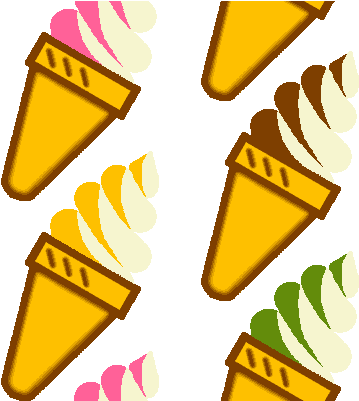 Soft Serve Creemee Soft Ice Cream / Original Background - ソフト クリーム イラスト 無料 (400x400)