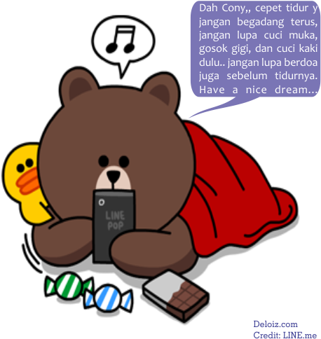 Dp Bbm Kata Kata Cony Dan Brown - Sticker Brown Special Edition (500x494)