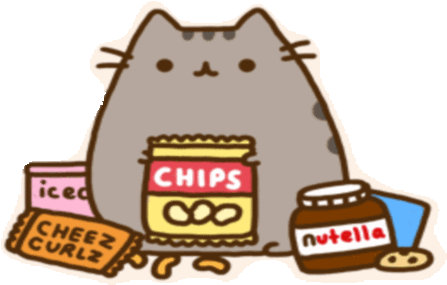 Animated Gif Transparent, Ice Cream, Cookie, Share - Pusheen Eat Everything (480x480)